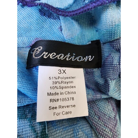 CREATION Burn Out Kimono-Style Cardigan Plus Size 3X - Picture 7 of 8